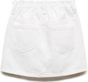 Mango Kids spijkerrok wit Meisjes Denim Effen 128