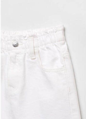 Mango Kids spijkerrok wit Meisjes Denim Effen 128 - Foto 2