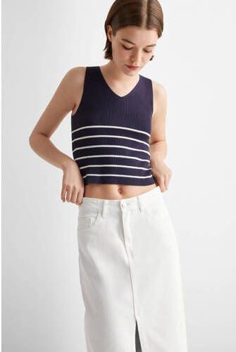 Mango Kids spijkerrok wit Meisjes Denim Effen 152(XXS) - Foto 2