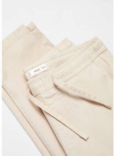 Mango Kids straight fit broek ecru Jongens Stretchkatoen Effen 158(XXS) - Foto 2