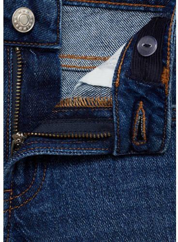 Mango Kids straight fit jeans changeant blauw Jongens Denim Effen 146 - Foto 3