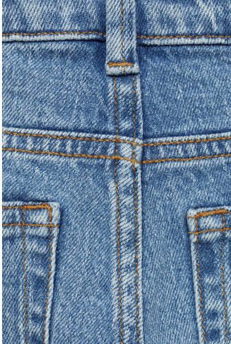 Mango Kids straight fit jeans changeant blauw Jongens Denim Effen 116 - Foto 2