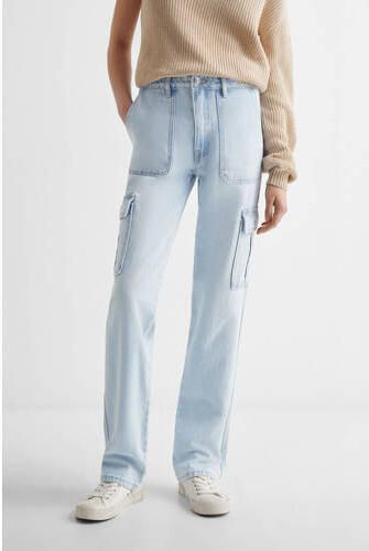Mango Kids straight fit jeans changeant blauw Meisjes Katoen Effen 152(XXS) - Foto 2