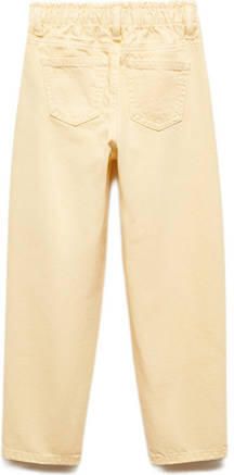 Mango Kids straight fit jeans geel Meisjes Denim Effen 152 - Foto 1