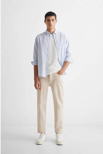 Mango Kids straight fit jeans lichtbeige Jongens Denim Effen 158(XXS) - Foto 2