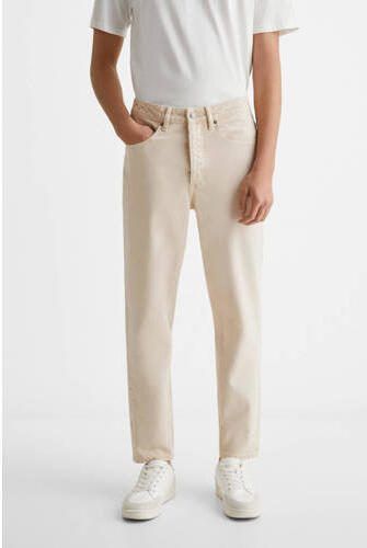 Mango Kids straight fit jeans lichtbeige Jongens Denim Effen 158(XXS) - Foto 3