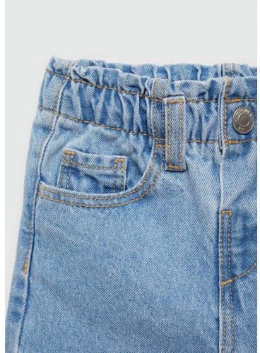 Mango Kids straight fit jeans lichtblauw Meisjes Denim Effen 110