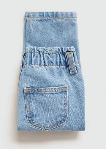 Mango Kids straight fit jeans lichtblauw Meisjes Denim Effen 110 - Foto 2