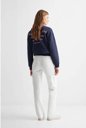 Mango Kids straight fit jeans wit Meisjes Katoen Effen 152(XXS) - Foto 3