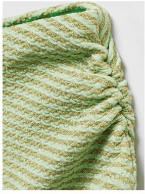 Mango Kids strapless cut-out badpak met textuur lichtgroen Meisjes Polyamide 152(XXS) - Foto 3