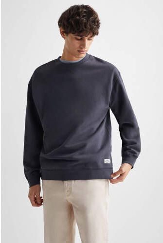 Mango Kids sweater blauw Jongens Katoen Ronde hals Effen 158(XXS)