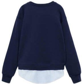 Mango Kids sweater blauw Trui Meisjes Katoen Ronde hals Tekst 128 - Foto 3