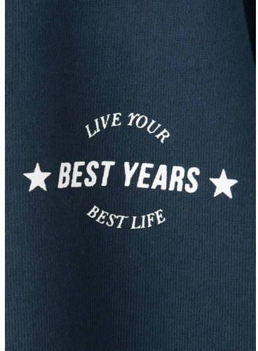 Mango Kids sweater met backprint donkerblauw Trui Backprint - Foto 4