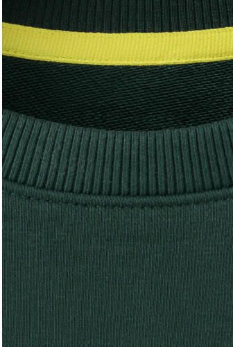 Mango Kids sweater met backprint donkergroen Jongens Katoen Ronde hals - Foto 4
