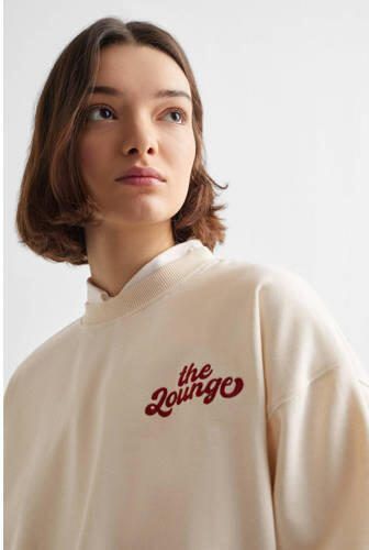 Mango Kids sweater met backprint ecru Backprint 152(XXS) - Foto 2