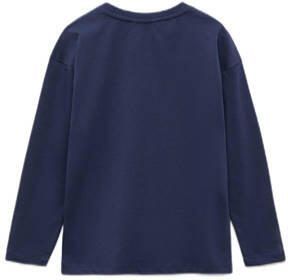 Mango Kids sweater met printopdruk donkerblauw Printopdruk 116 - Foto 2