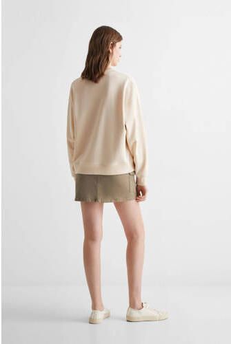 Mango Kids sweater met printopdruk ecru Printopdruk 152(XXS)