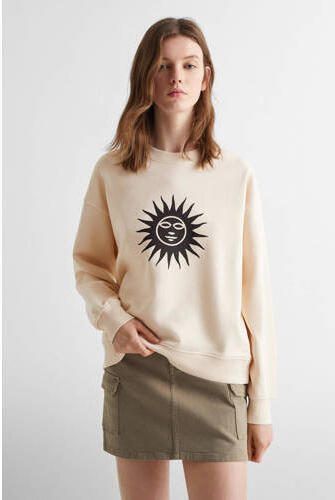 Mango Kids sweater met printopdruk ecru Printopdruk 152(XXS) - Foto 3