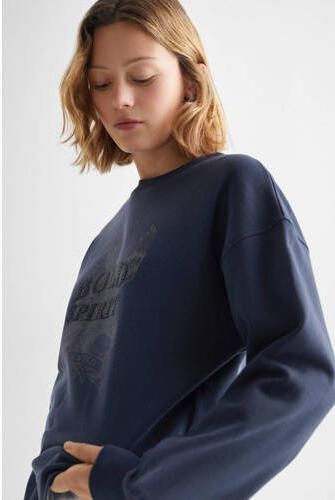 Mango Kids sweater met printopdruk marineblauw Printopdruk 152(XXS) - Foto 2