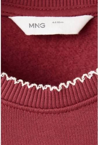 Mango Kids sweater met tekst rood Meisjes Katoen Ronde hals Tekst - Foto 3