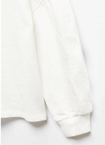 Mango Kids sweater naturel wit Effen 140 | Sweater van - Foto 3