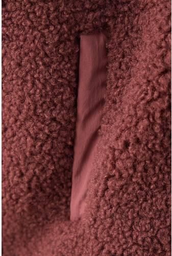 Mango Kids teddy jas donkerrood Jongens Polyester Capuchon Effen