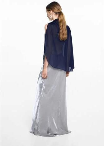 Mango Kids top donkerblauw Meisjes Polyester Opstaande kraag Effen 168(M) - Foto 3
