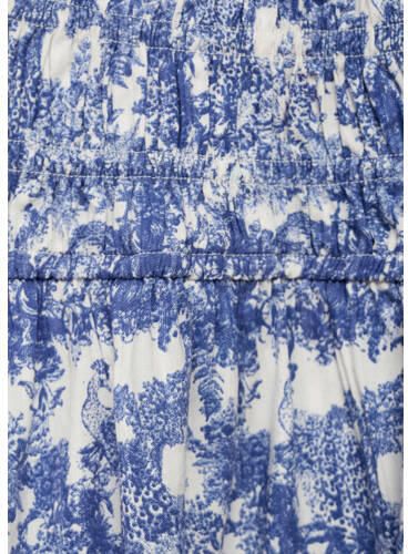 Mango Kids top met all over print blauw Meisjes Katoen Ronde hals All over print 128 - Foto 3