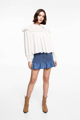 Mango Kids top wit Meisjes Katoen Ronde hals Effen 152(XXS)