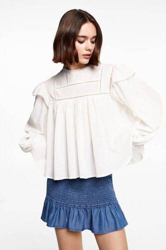 Mango Kids top wit Meisjes Katoen Ronde hals Effen 152(XXS) - Foto 2