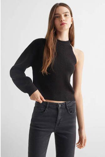 Mango Kids top zwart Meisjes Acryl Ronde hals Effen 152(XXS) - Foto 3