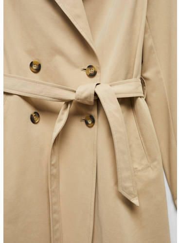 Mango Kids trenchcoat zomer beige Jas Meisjes Polyester Reverskraag Effen 152(XXS) - Foto 2
