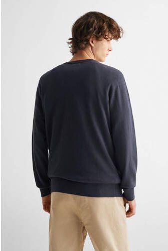Mango Kids trui donkerblauw Jongens Katoen Ronde hals Effen 158(XXS)