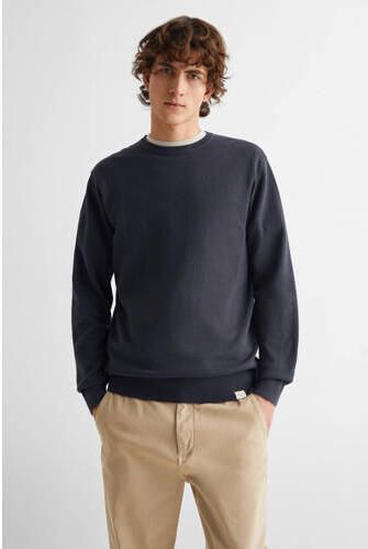 Mango Kids trui donkerblauw Jongens Katoen Ronde hals Effen 158(XXS) - Foto 2