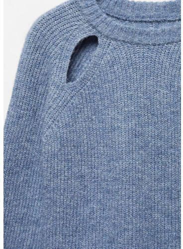 Mango Kids trui grijsblauw Meisjes Polyester Ronde hals Effen 152(XXS) - Foto 2