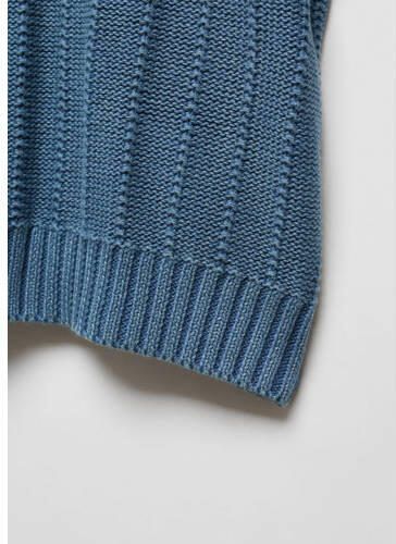 Mango Kids trui middenblauw Meisjes Katoen Ronde hals Effen 152(XXS) - Foto 2