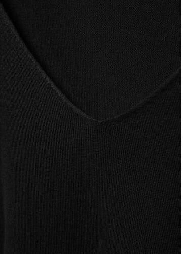 Mango Kids trui zwart Longsleeve Meisjes Katoen V-hals Effen 152(XXS)