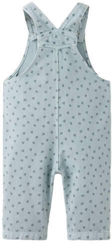 Mango Kids tuinbroek met print lichtblauw Jongens Katoen Vierkante hals - Foto 3