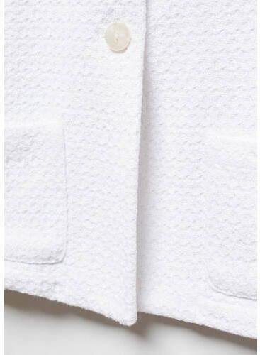 Mango Kids vest wit Meisjes Katoen Ronde hals Effen 116