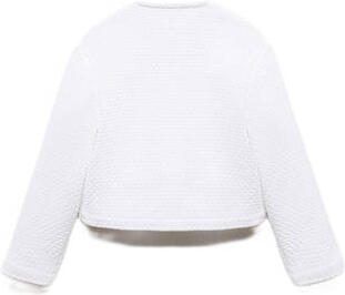 Mango Kids vest wit Meisjes Katoen Ronde hals Effen 116 - Foto 2