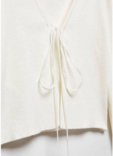 Mango Kids vest wit Meisjes Viscose V-hals Effen 152(XXS) - Foto 2