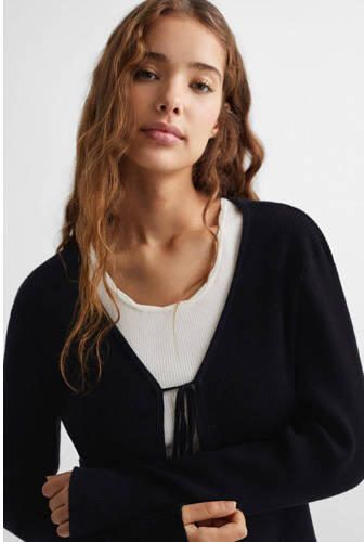 Mango Kids vest zwart Meisjes Viscose V-hals Effen 152(XXS) - Foto 2