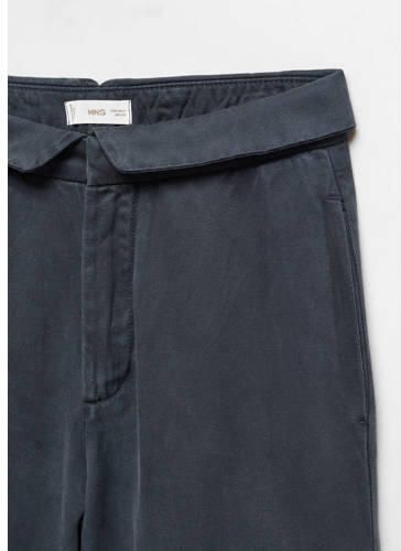 Mango Kids wide leg broek antraciet Grijs Meisjes Katoen Effen 152(XXS) - Foto 2