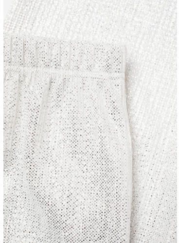 Mango Kids wide leg broek zilver Meisjes Polyester Effen 116