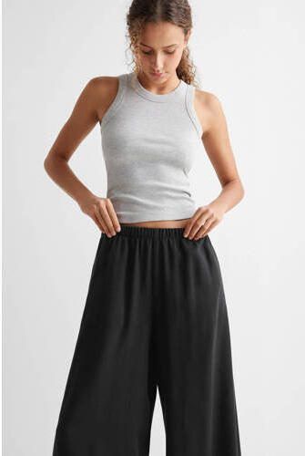 Mango Kids wide leg broek zwart Meisjes Lyocell Effen 152(XXS) - Foto 2
