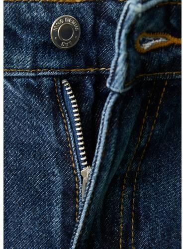 Mango Kids wide leg gebloemde jeans met borduursels changeant blauw Meisjes Katoen - Foto 4