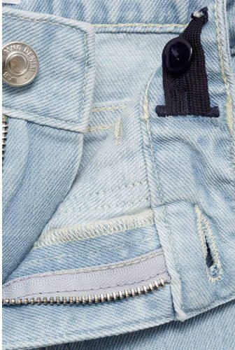 Mango Kids wide leg jeans changeant blauw Meisjes Denim Effen 122 - Foto 2