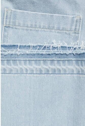 Mango Kids wide leg jeans changeant blauw Meisjes Denim Effen 122 - Foto 3