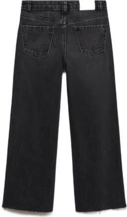 Mango Kids wide leg jeans grey denim Grijs Meisjes Katoen Effen 146 - Foto 3