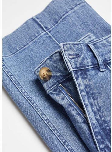 Mango Kids wide leg jeans light blue denim Blauw Effen 152(XXS) - Foto 2